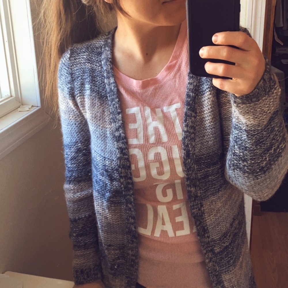 2 in 1 Cardigan and waffle shirt